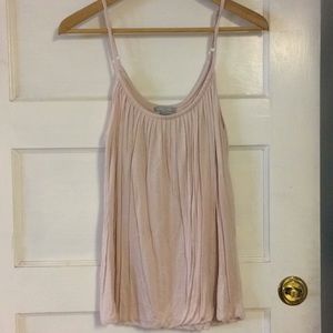 Light pink tank top with loose pleats
